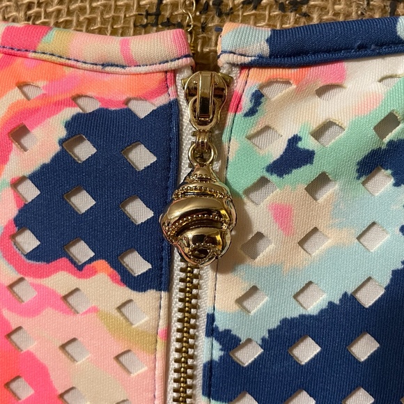 Lilly Pulitzer Stretch Shift Dress Seashells XL - Picture 4 of 7